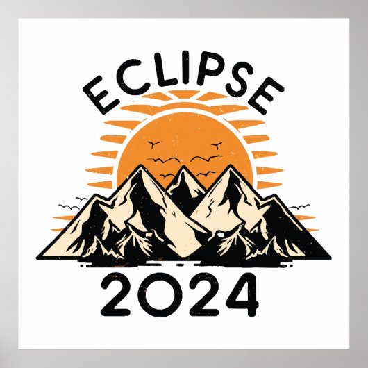 Eclipse 太陽の 2024の合計 ポスター (正面)