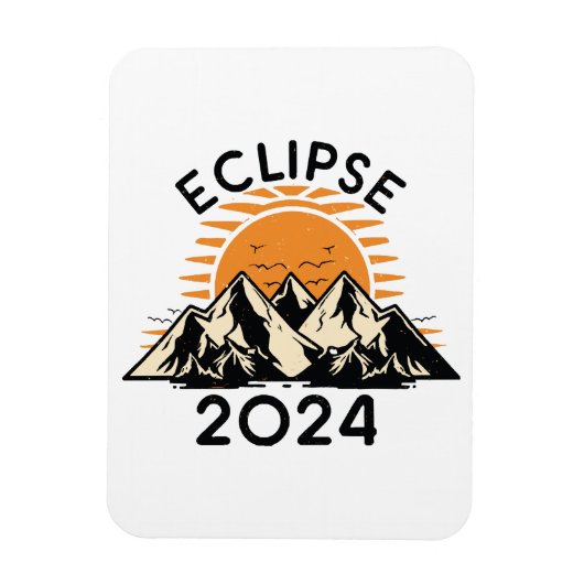 Eclipse 太陽の 2024の合計 マグネット (縦)