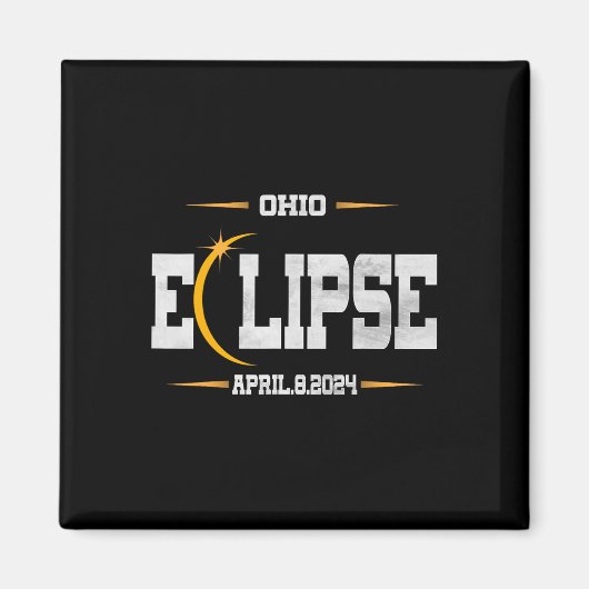 Eclipse 太陽の 2024の合計 マグネット (正面)