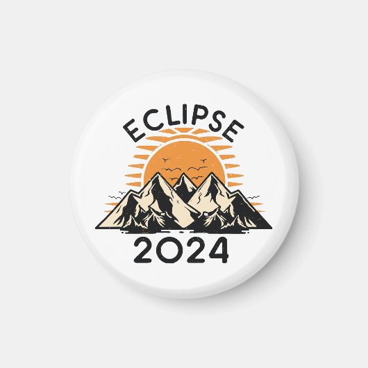 Eclipse 太陽の 2024の合計 マグネット (正面)