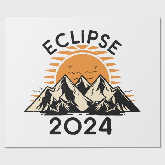Eclipse 太陽の 2024の合計 ラッピングペーパー (フラット)