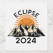 Eclipse 太陽の 2024の合計 ワインラベル (シングルラベル)