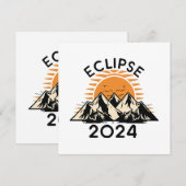 Eclipse 太陽の 2024の合計 招待状 (正面/裏面)