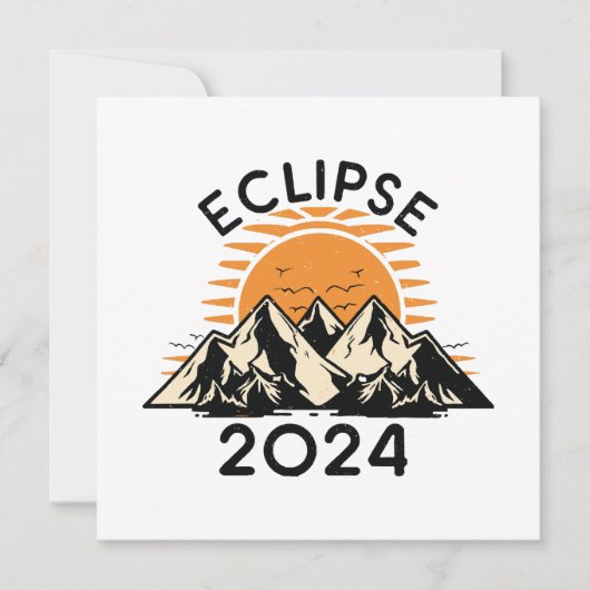Eclipse 太陽の 2024の合計 招待状 (正面)