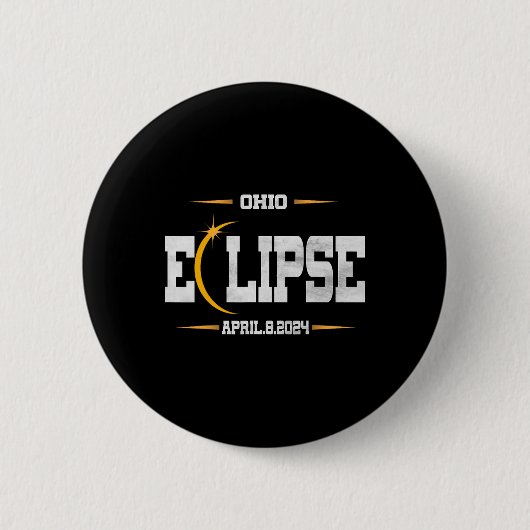 Eclipse 太陽の 2024の合計 缶バッジ (正面)