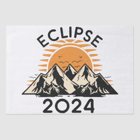 Eclipse 太陽の 2024の合計 薄葉紙 (正面)