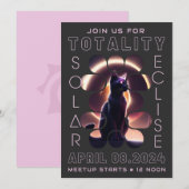 Eclipse 太陽の 2024の合計 | Meetup招待状 招待状 (正面/裏面)