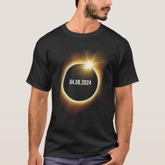 Eclipse 太陽の 2024の合計 tシャツ (正面)