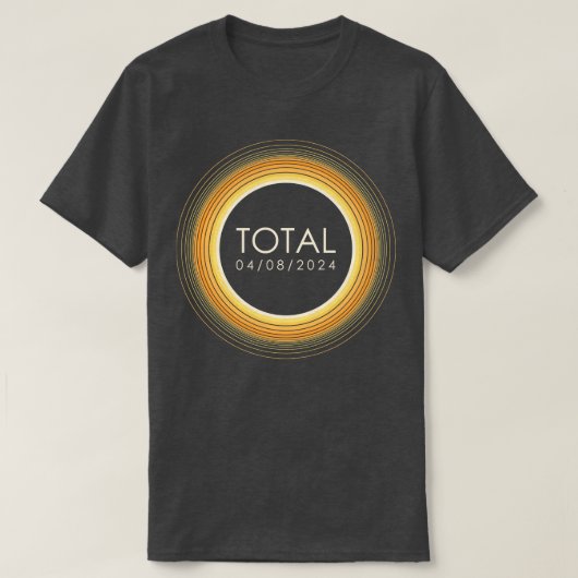 Eclipse 太陽の 2024の合計 tシャツ (デザイン正面)
