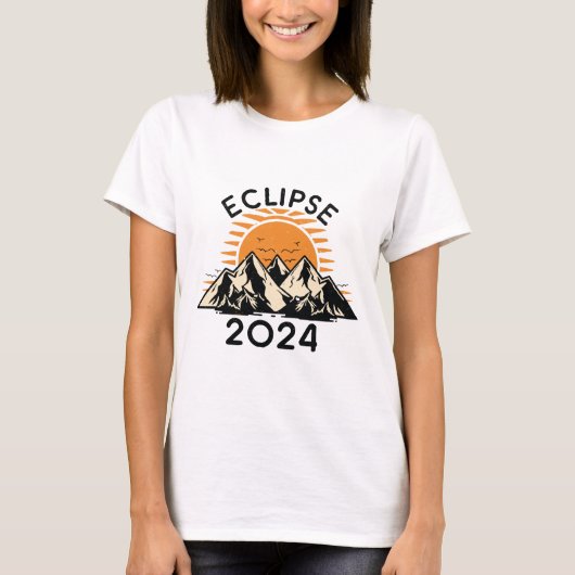 Eclipse 太陽の 2024の合計 tシャツ (正面)
