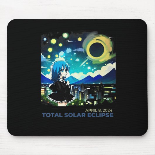 Eclipse 太陽の 2024アニメスタイルアート マウスパッド (正面)