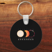 Eclipse 太陽の 2024アーカンソーTotal Eclipse America キーホルダー (正面)