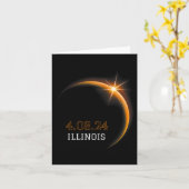 Eclipse 太陽の 2024イリノイ総春4.08.2 カード (黄色い花)