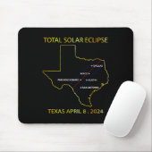 Eclipse 太陽の 2024インタラクティブマップテキサス州Eclipsの マウスパッド (マウス)
