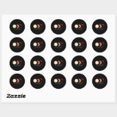 Eclipse 太陽の 2024インディアナ日食天文学 ラウンドシール (シート)