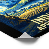 Eclipse 太陽の 2024インディアナ星夜 ポスター (角)