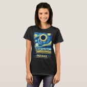 Eclipse 太陽の 2024インディアナ星夜 tシャツ (正面フル)