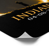 Eclipse 太陽の 2024インディアナ総太陽の食 ポスター (角)