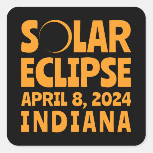 Eclipse 太陽の 2024インディアナ スクエアシール
