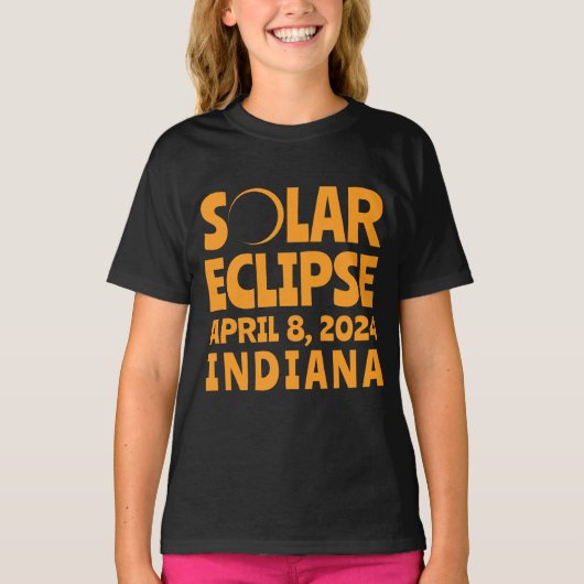 Eclipse 太陽の 2024インディアナ tシャツ (正面)
