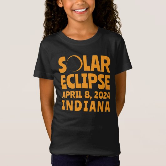 Eclipse 太陽の 2024インディアナ tシャツ (正面)