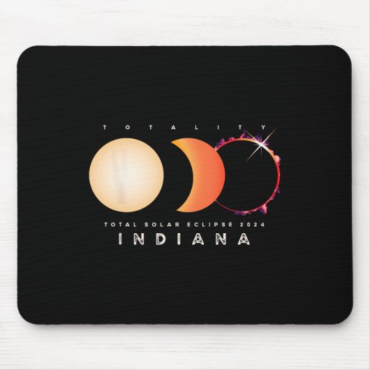 Eclipse 太陽の 2024インディアナTotal Eclipse America G マウスパッド (正面)