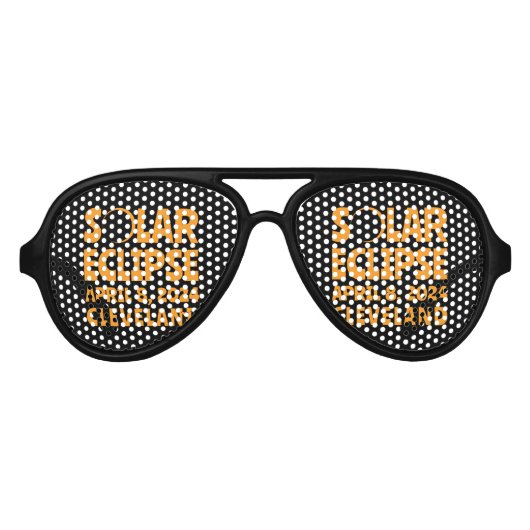 Eclipse 太陽の 2024オハイオ州クリーブランド アビエーターサングラス (正面)
