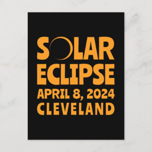 Eclipse 太陽の 2024オハイオ州クリーブランド ポストカード