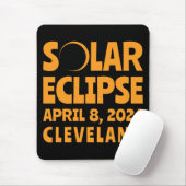 Eclipse 太陽の 2024オハイオ州クリーブランド マウスパッド (マウス)