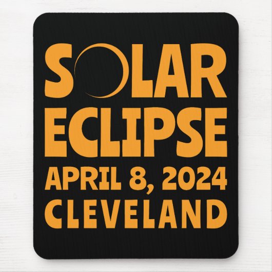 Eclipse 太陽の 2024オハイオ州クリーブランド マウスパッド (正面)