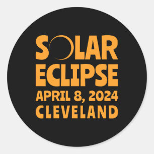 Eclipse 太陽の 2024オハイオ州クリーブランド ラウンドシール