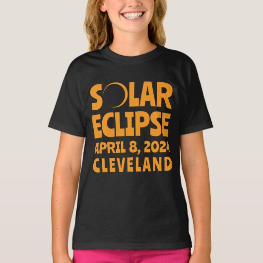 Eclipse 太陽の 2024オハイオ州クリーブランド tシャツ (正面)