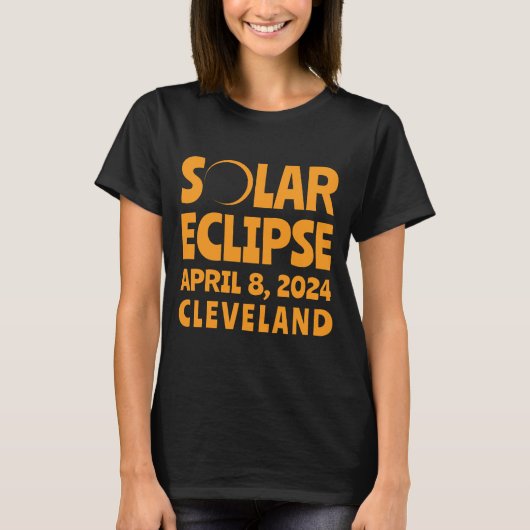 Eclipse 太陽の 2024オハイオ州クリーブランド tシャツ (正面)