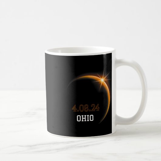 Eclipse 太陽の 2024オハイオ総合春4.08.24 コーヒーマグカップ (右)