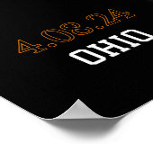 Eclipse 太陽の 2024オハイオ総合春4.08.24 ポスター (角)