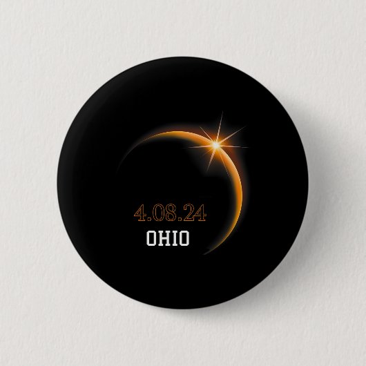 Eclipse 太陽の 2024オハイオ総合春4.08.24 缶バッジ (正面)