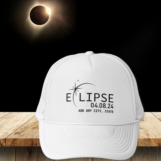 Eclipse 太陽の 2024オプションの都市カスタム合計 キャップ