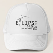 Eclipse 太陽の 2024オプションの都市カスタム合計 キャップ (正面)