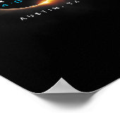 Eclipse 太陽の 2024オースティン ポスター (角)