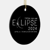 Eclipse 太陽の 2024カスタムの場所 セラミックオーナメント (右)