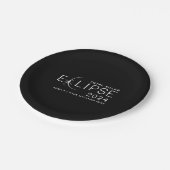 Eclipse 太陽の 2024カスタムの場所Eclipseパーティー ペーパープレート (アングル)