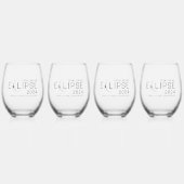 Eclipse 太陽の 2024カスタムロケーション記念 ステムなしワイングラス (正面)