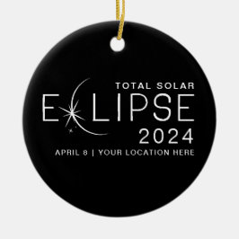 Eclipse 太陽の 2024カスタムロケーション記念 セラミックオーナメント