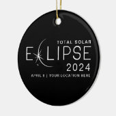 Eclipse 太陽の 2024カスタムロケーション記念 セラミックオーナメント (左)