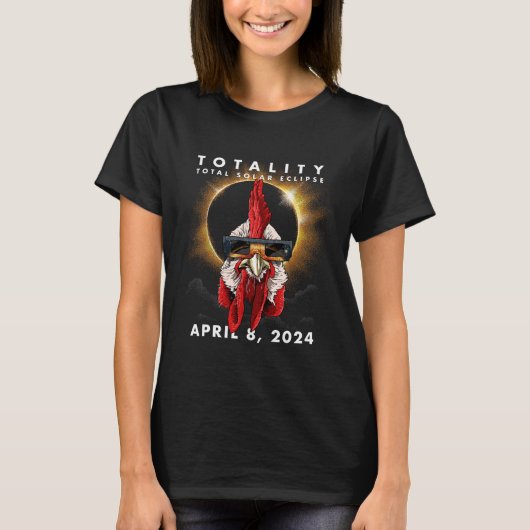 Eclipse 太陽の 2024チキンルースター tシャツ (正面)