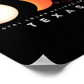 Eclipse 太陽の 2024テキサス州トータルEclipseアメリカグラ ポスター (角)