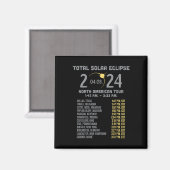 Eclipse 太陽の 2024トータリティ4月8日メンズウィメンズキッズ マグネット (正面/裏面)