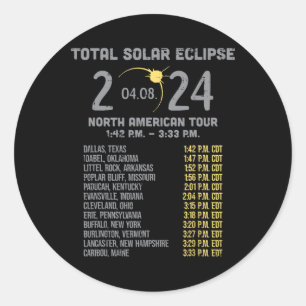 Eclipse 太陽の 2024トータリティ4月8日メンズウィメンズキッズ ラウンドシール