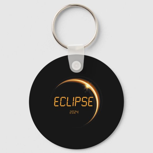 Eclipse 太陽の 2024トータル太陽のEclipse 4.08.24 13 キーホルダー (正面)