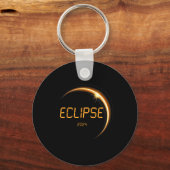 Eclipse 太陽の 2024トータル太陽のEclipse 4.08.24 13 キーホルダー (正面)